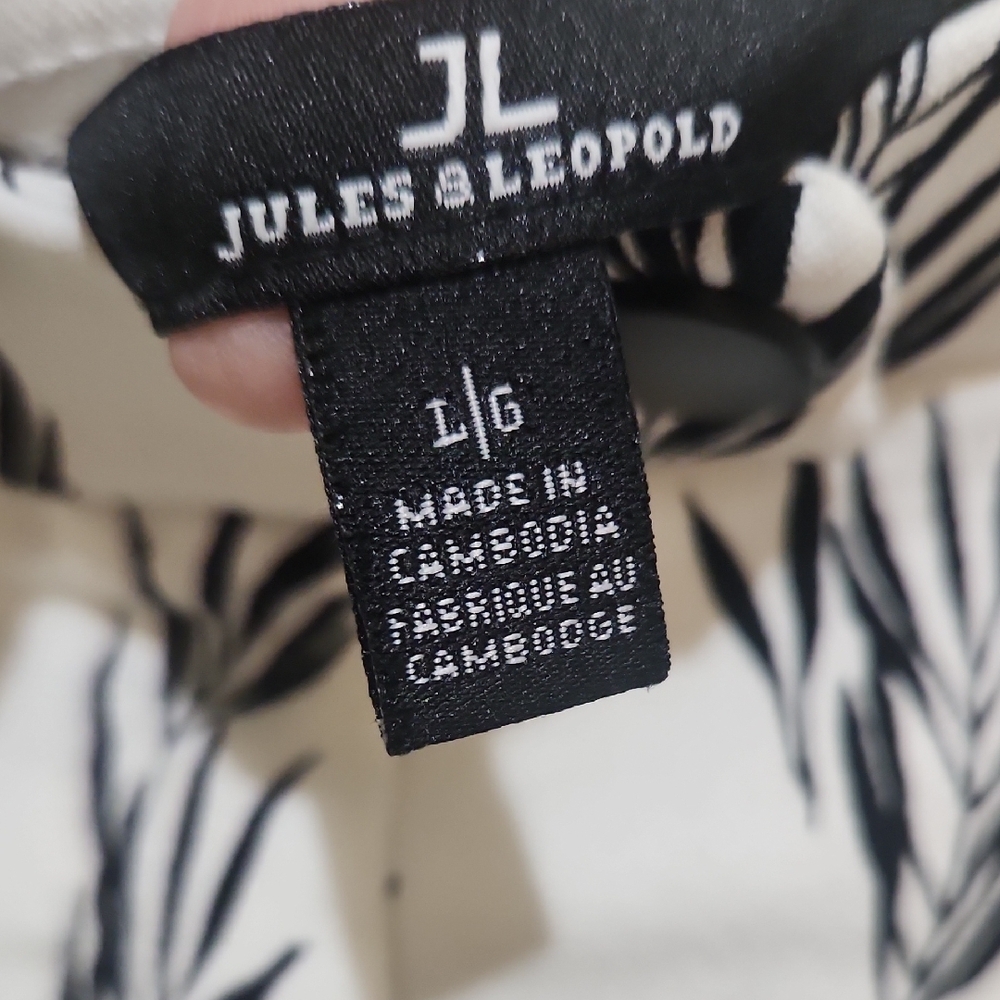 Jules & Leopold Back & White Pattern Ankle Pants 👀 - Picture 2 of 10